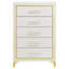 Commode blanche 5 tiroirs Chesney