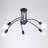 5-Light 34" 5 Arm Interlocking Arms Semi Flush Ceiling Light Pull Cord Lamp
