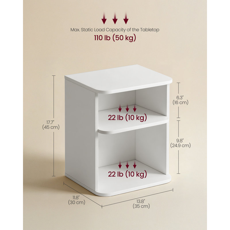 30cm W Particle Board Bedside Table