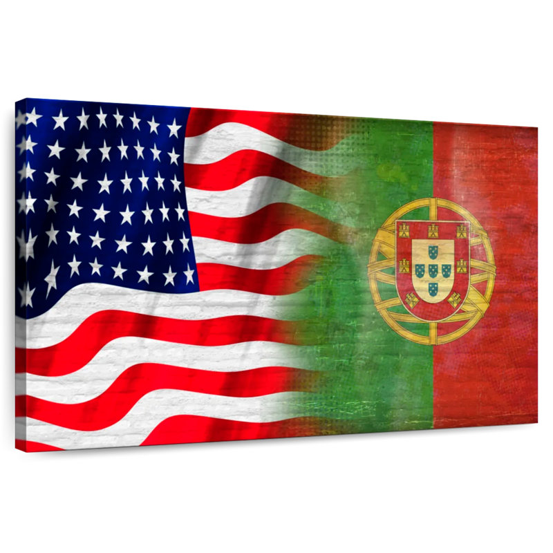 'USA And Portugal, 8" H x 12" W