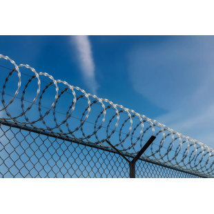 [Single Wire], Barbed Wire Fence, 325-Foot Barbed Wire Fence, 1 Roll Of Barbed Wire Fence, Barbed Wire, Galvanized Barbed Wire Fence, Barbed Wire Roll For Garden