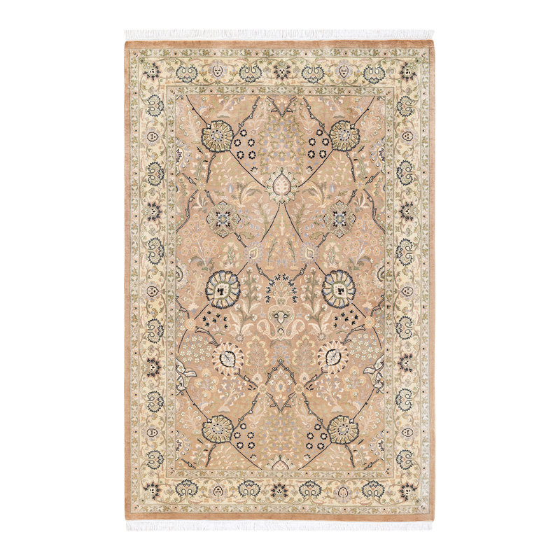 Classic One-of-a-Kind 4' 2" X 6' 5" Hand Knotted Area Rug