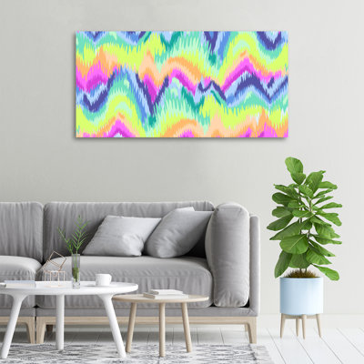 Rainbow Background 1 Piece Wrapped Canvas Wall Art