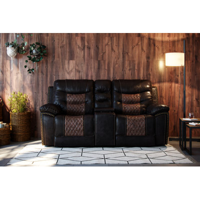 Deanta Upholstered 77'' Reclining Loveseat