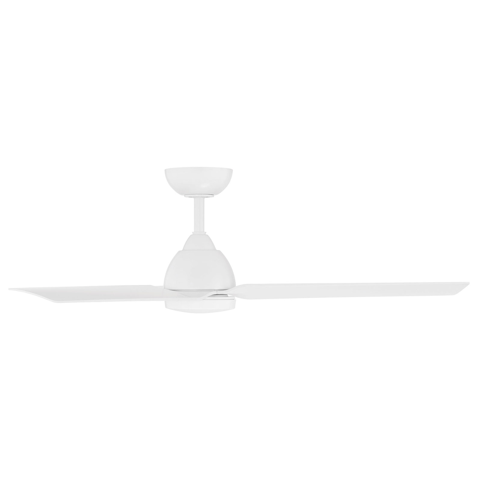 Mocha 54" Smart Ceiling Fan with Light Kit, Without Light Kit, Matte White