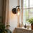 Balendran Iron Wall Sconce-Seeded Glass-2109882725