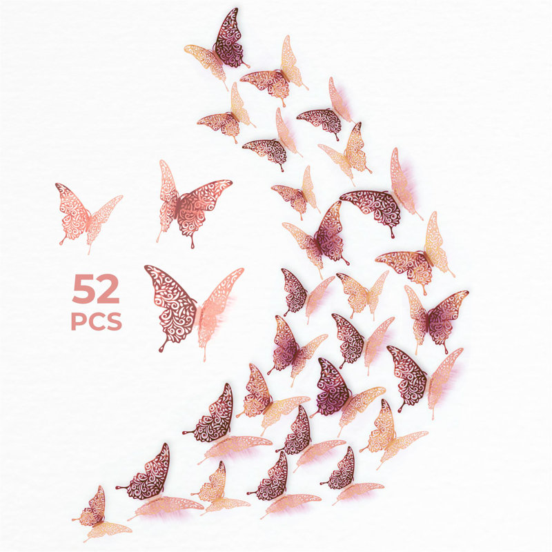 Animals Wall Decal, Rose Gold