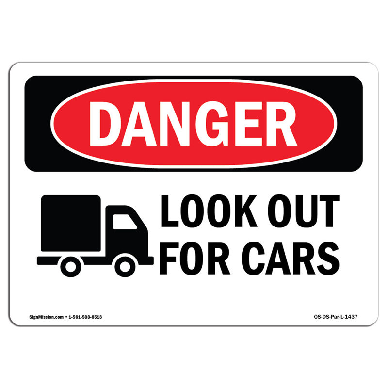 OSHA Danger Sign, 18" H x 24" W x 0.1" D