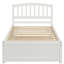 Lit plateforme simple blanc avec lit gigogne en bois massif pour un lit gigogne enchanteur