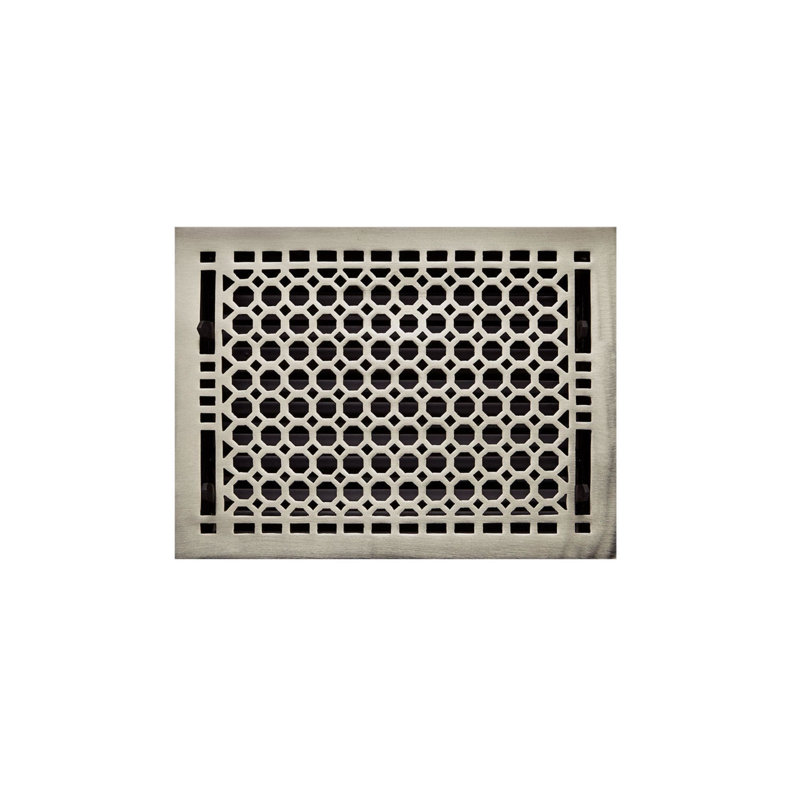 Honeycomb Brass Floor Register, Chrome