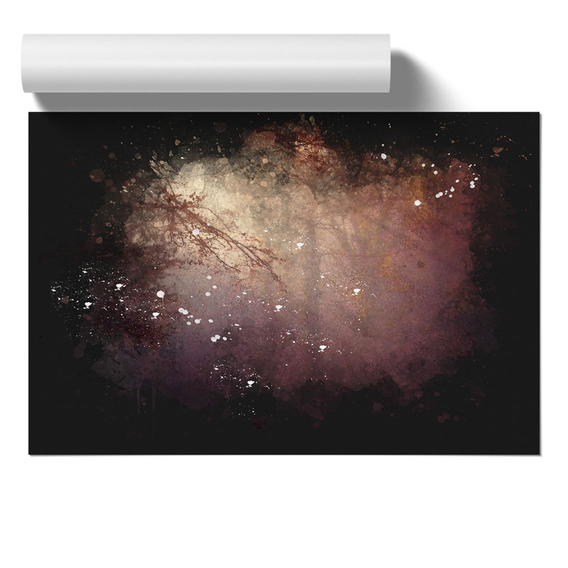 Sunlight Forest Paint Splash - Frameless Print, 42cm H x 59cm W x 0.1cm D