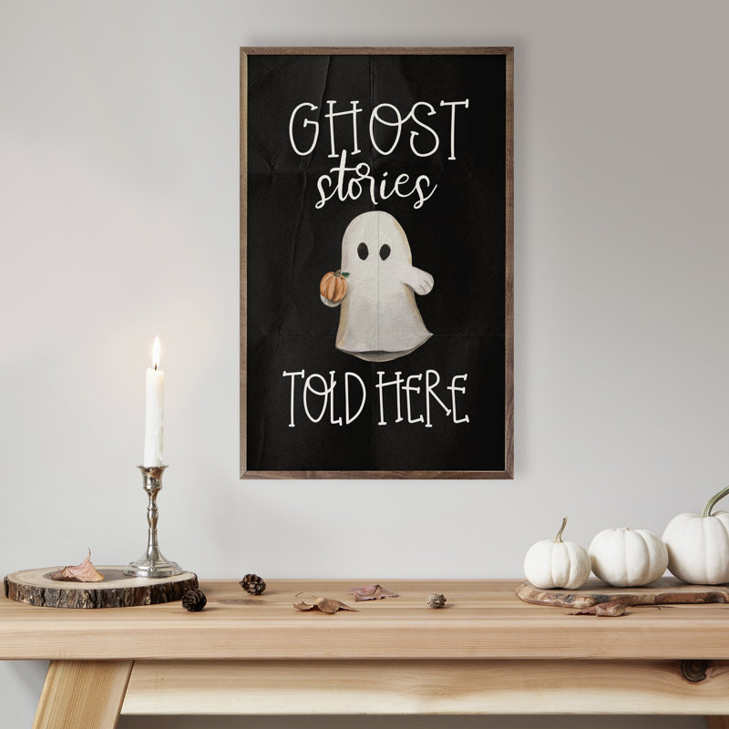 Ghost Stories Told Here - noir, H 16 po x l 10 po
