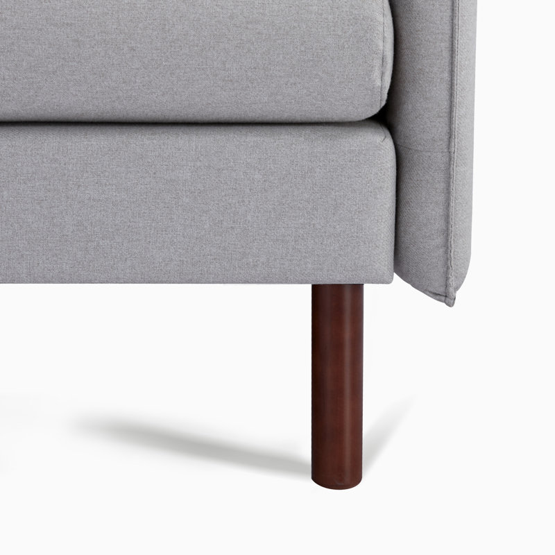 Canapé à accoudoirs carrés 82 po Reachel, Polyester gris