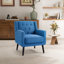 Fauteuil d'appoint rembourré capitonné de 29 po de largeur avec pieds en bois massif-1676140004