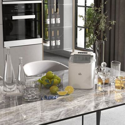 Symple Stuff Amilya 26.46 Lb. Daily Production Bullet Clear Ice Portable Ice Maker