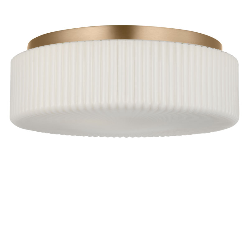 Plafonnier encastré 2 lumières Axira, Non, Laiton satiné