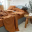 Ensemble de 2 taies d'oreiller 100% lin, couleur unie, avec housse en lin délavé à la pierre-115227999-115228003