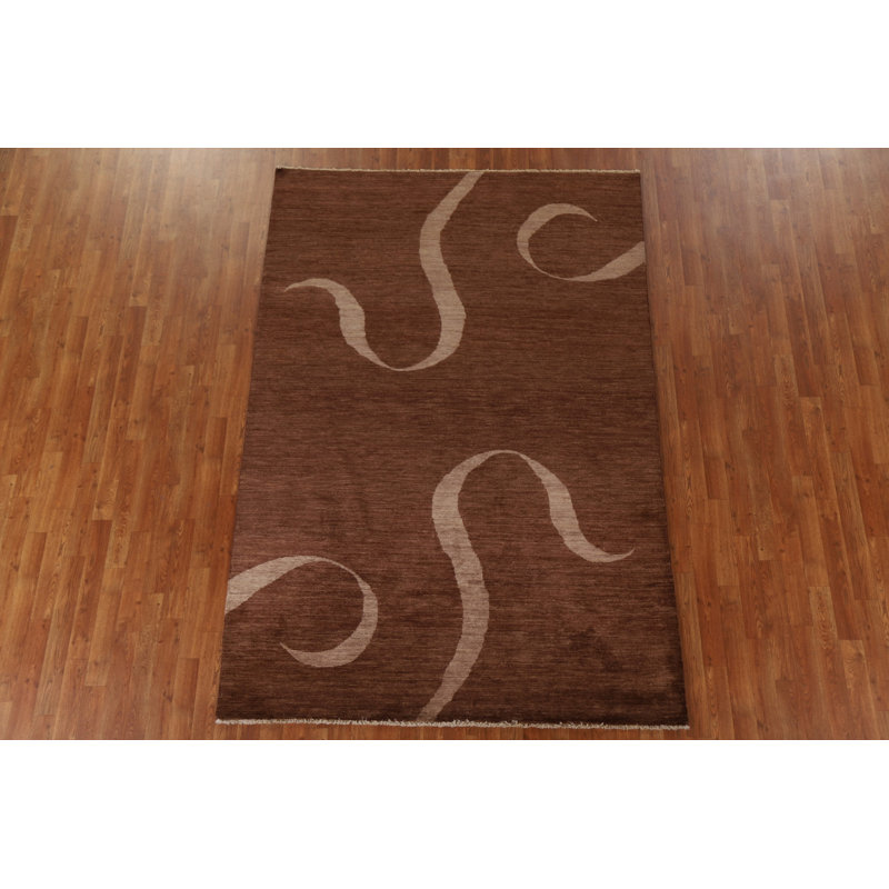 Tapis brun Gabbeh 6 x 8