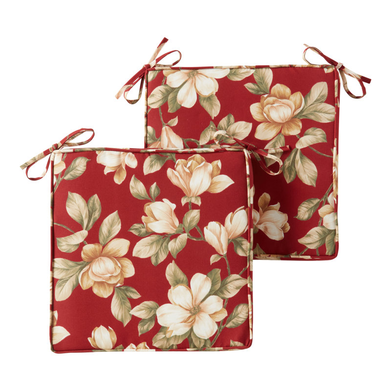 Sunbrella Outdoor Dining Chair Seat Pad, Roma Floral
