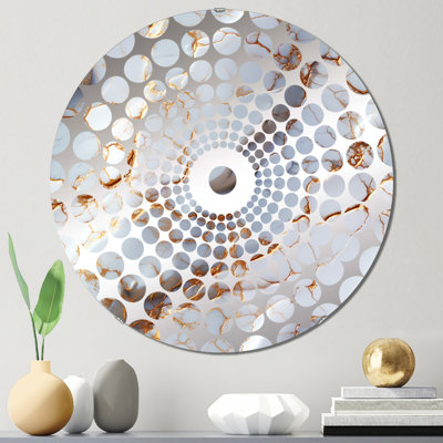Miroir décoratif à cercles concentriques dorés