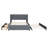 Platform Bed with Brick Pattern Headboard and Drawers-704300404
