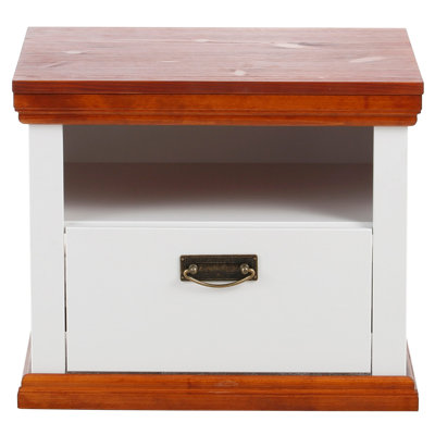 Makah 50.6cm W Solid Wood Bedside Table