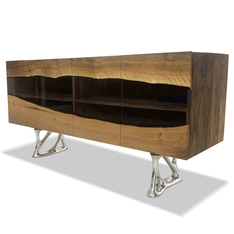 Milon 86.6'' W Solid Wood Credenza