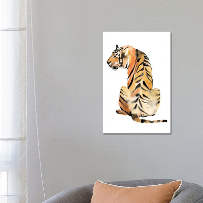 Sitting Tiger II by Jennifer Goldberger - Wrapped Canvas Gallery-Wrapped Canvas Giclée
