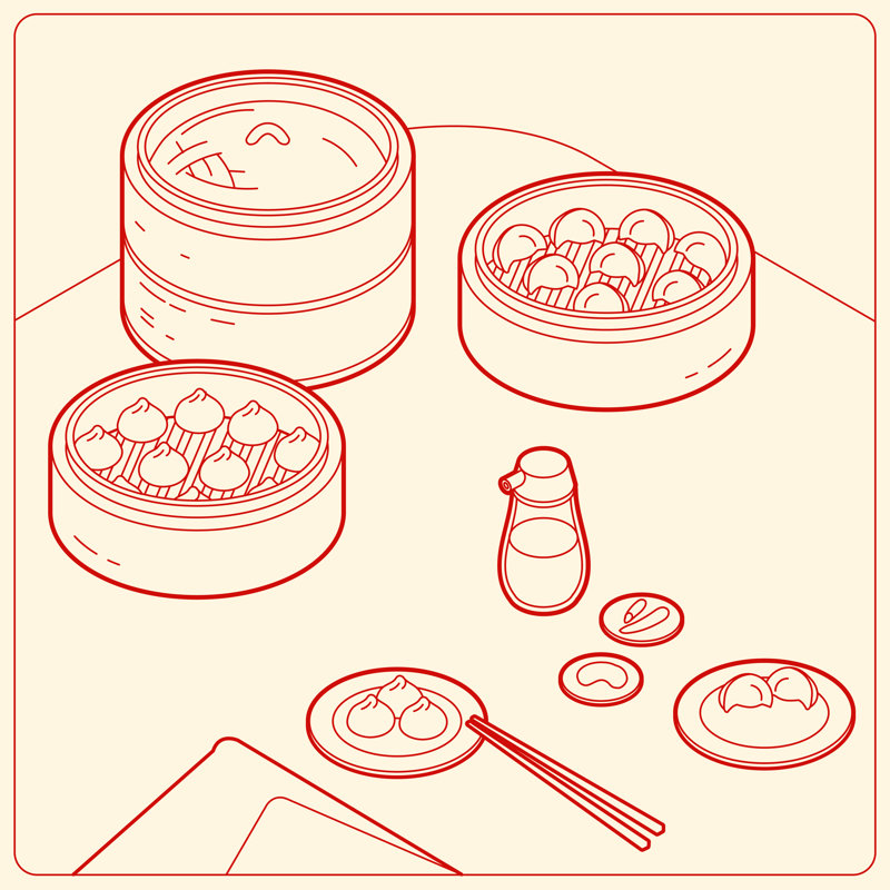 Popular Asia Food by E7art - Wrapped Canvas Print, 51cm H x 51cm W x 3.8cm D