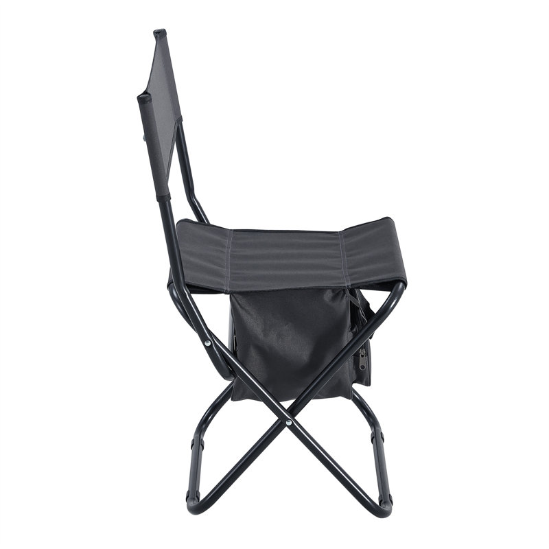 Chaise de camping pliante Bryella, Noir / gris