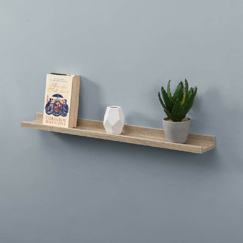Ayrial 2 Piece Floating Shelf, Oak, 4cm H x 80cm W x 10cm D