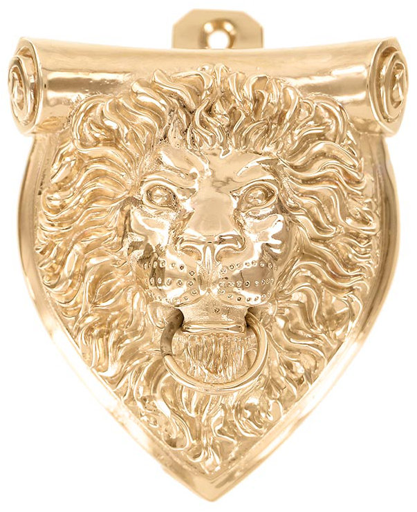 Sforza Door Knocker, Polished Gold
