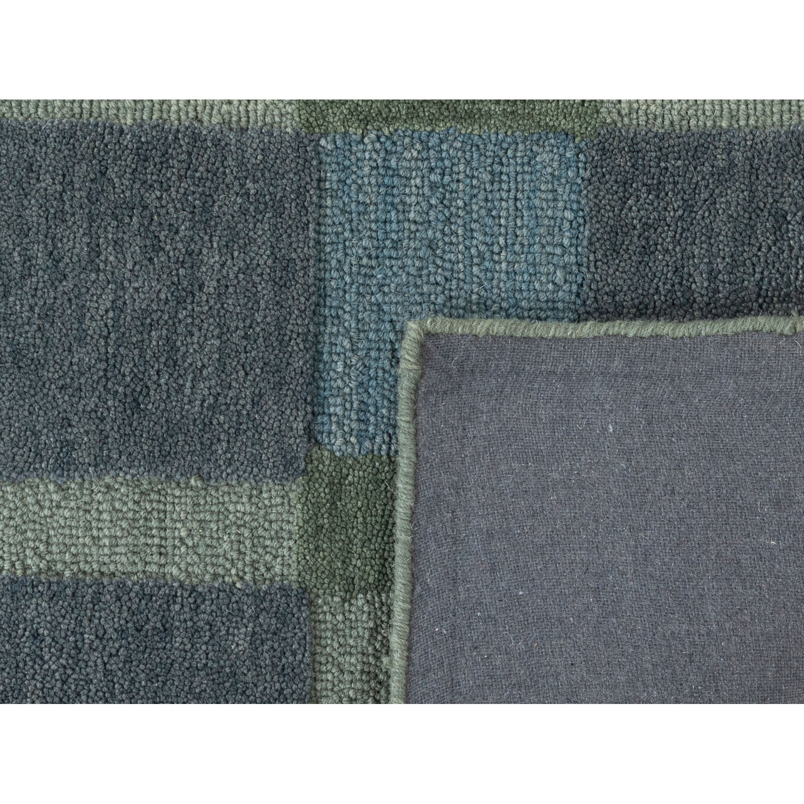 Hand-Tufted Wool Rug, Rectangle 2' x 3', Green