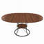 Table de salle à manger de 43 po pour 4 à 6 personnes, table de ferme extensible avec tablette de rangement et base en métal et table en bois extensible de 43 à 59 po, grande table ronde pour la maison (sans chaises)