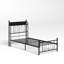 Metal Platform Bed with LED Headboard, Charging Station & Storage