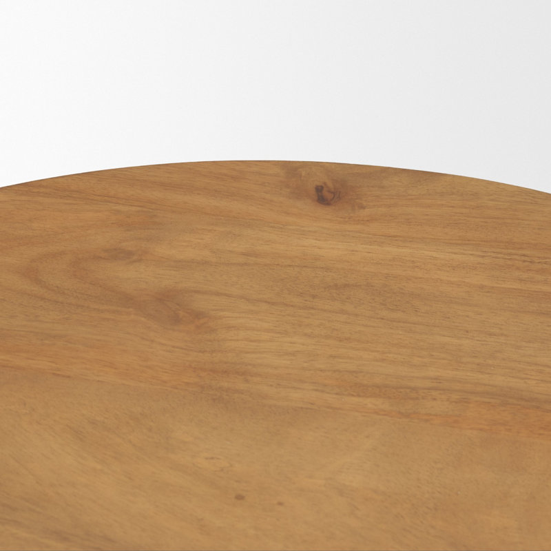 Stack Light Brown Wood Geometric Accent Table