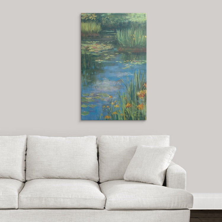« iii » carol rowan, impression Garden Pond, H 36 po x l 24 po x P 1,25 po, Toile