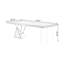 Bureau rectangulaire noir en bois massif et acrylique-109323301