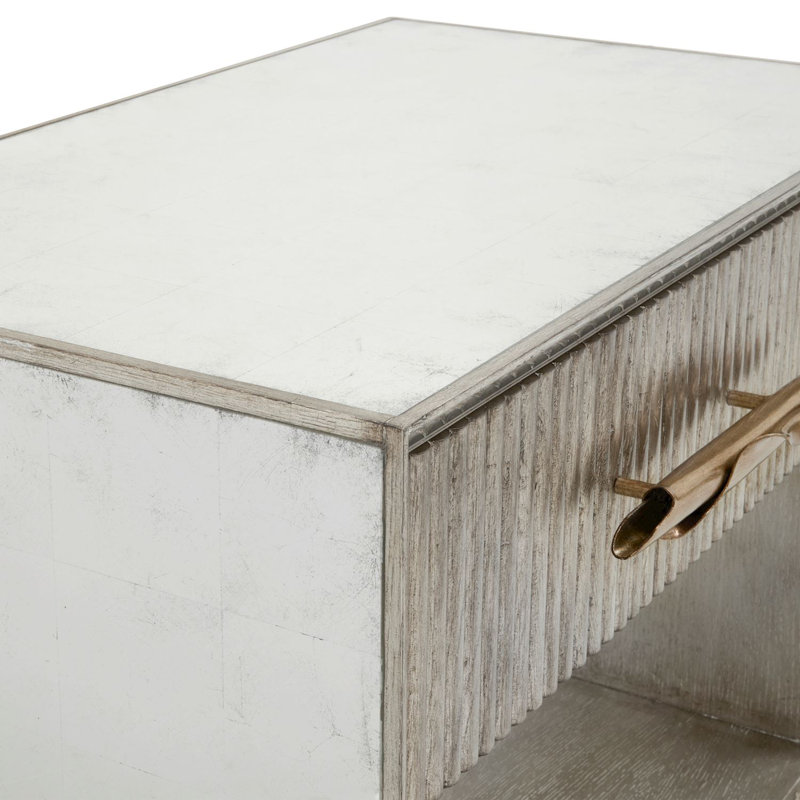 Moon 1 - Drawer Solid Wood Nightstand