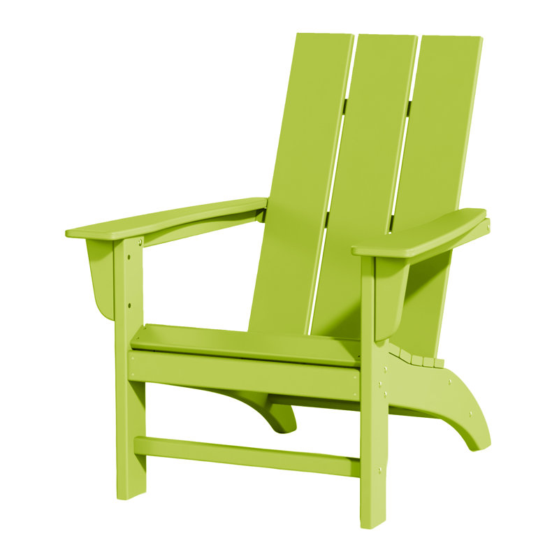 Barbee Outdoor Adirondack Chair, Lime