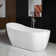 67" x 28" Freestanding Soaking Acrylic Single Slipper Bathtub with Reversible Drain