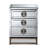Kolay Laken Contemporary Glam and Luxe Mirrored and Antique  3-Drawer End Table