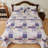  Purple/Pink Multi Colour And Patterns Cotton Reversible Quilt Set-1785421443