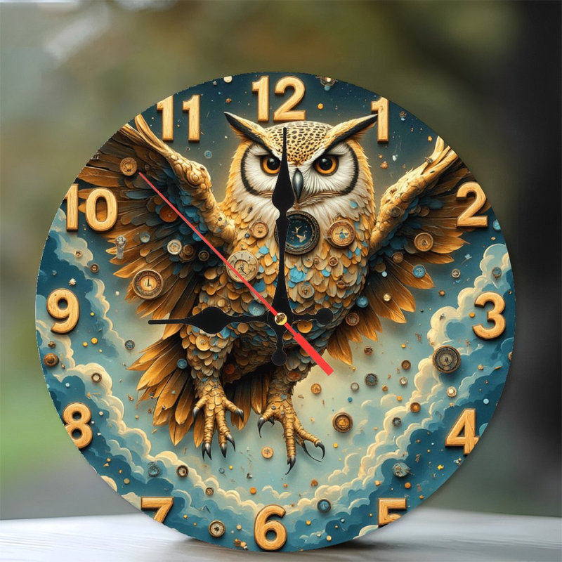 Elegant Owl Clock