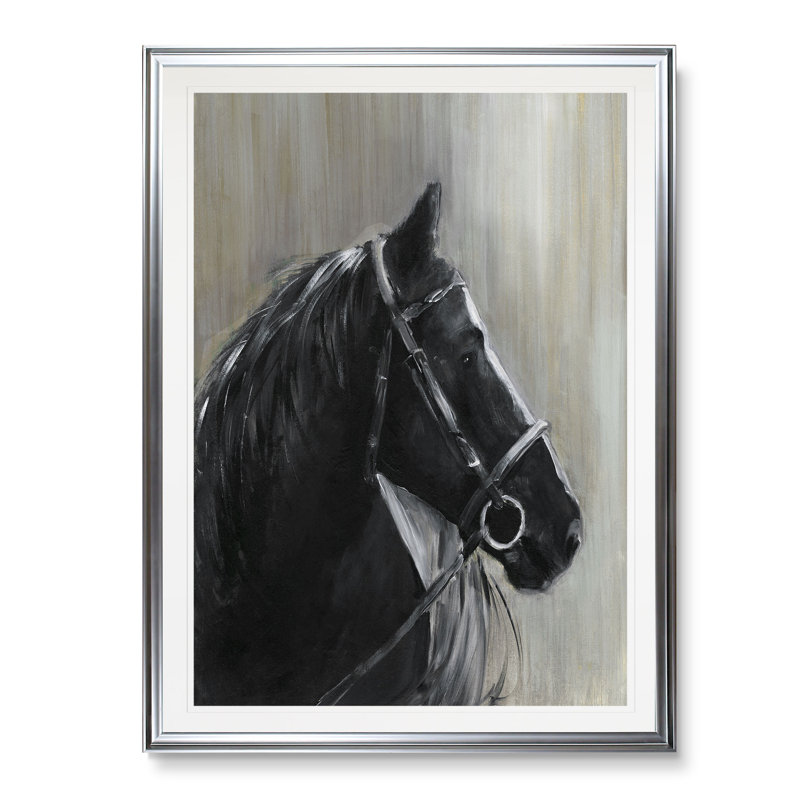 " Midnight Thunder ", 45" H x 30" W x 1.5" D, Silver Frame