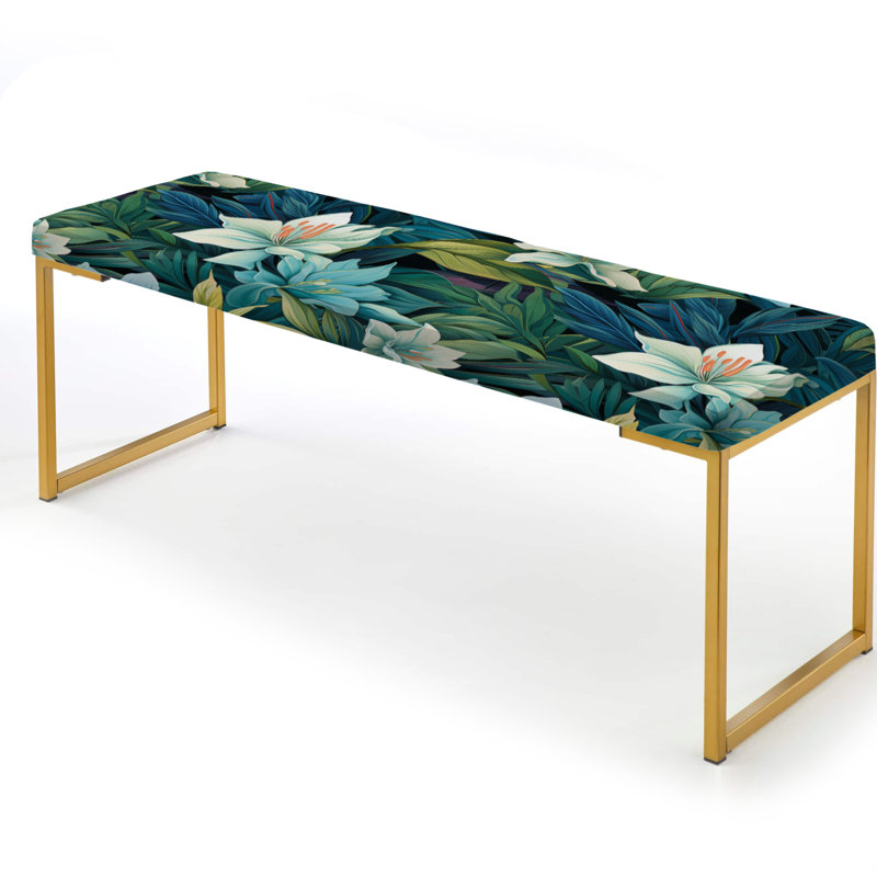Banc rembourré or, Tropic Mirage Ii Tropical Pattern