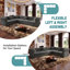 Canapé modulaire en L 115,3 po avec lit escamotable Chesterfield-133597852