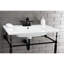 Plateau de meuble-lavabo simple 31,13 po Fauceture en blanc avec lavabo-46500981