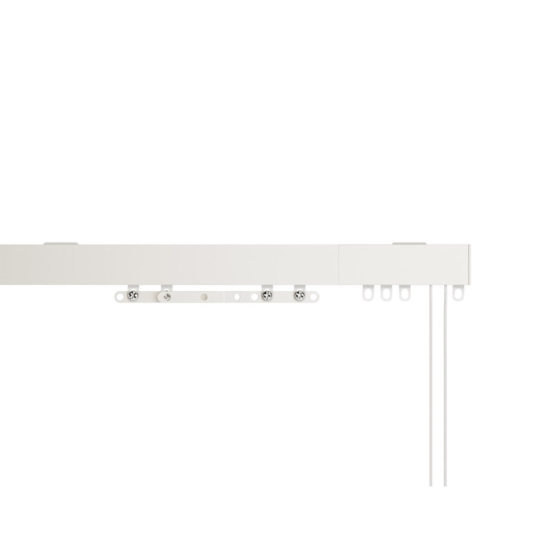 Bridgeview White Aluminium Curtain Track/Rail, 3.2cm H x 300cm W x 3.5cm D