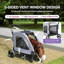 Très grande poussette pour chien Echosmile XL - poignées réglables, poussette pliante légère pour animal de compagnie, 4 roues tout-terrain pour 2 chiens de taille moyenne, poussette de sécurité à double entrée pour chien, capacité de 160 lb, gris
